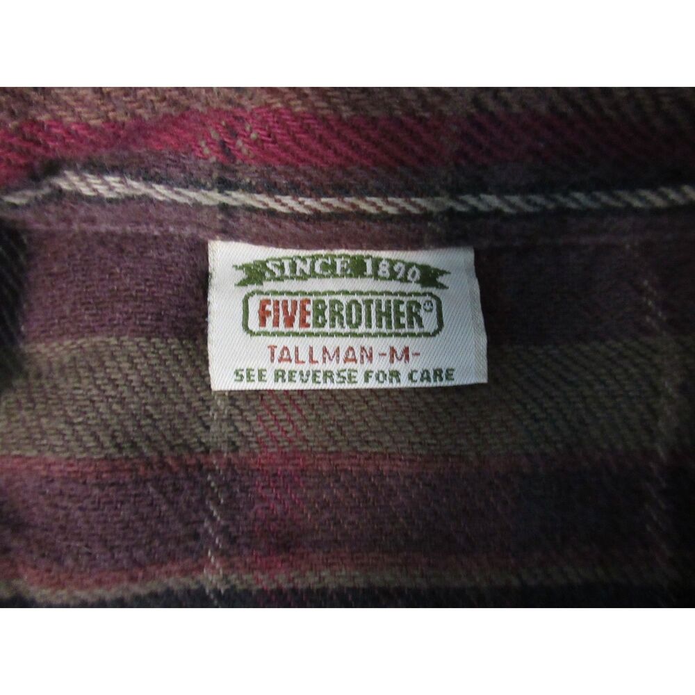 Vintage Five Brother Tallman M Heavyweight Flannel Shirt Size Medium - Picture 3 of 5